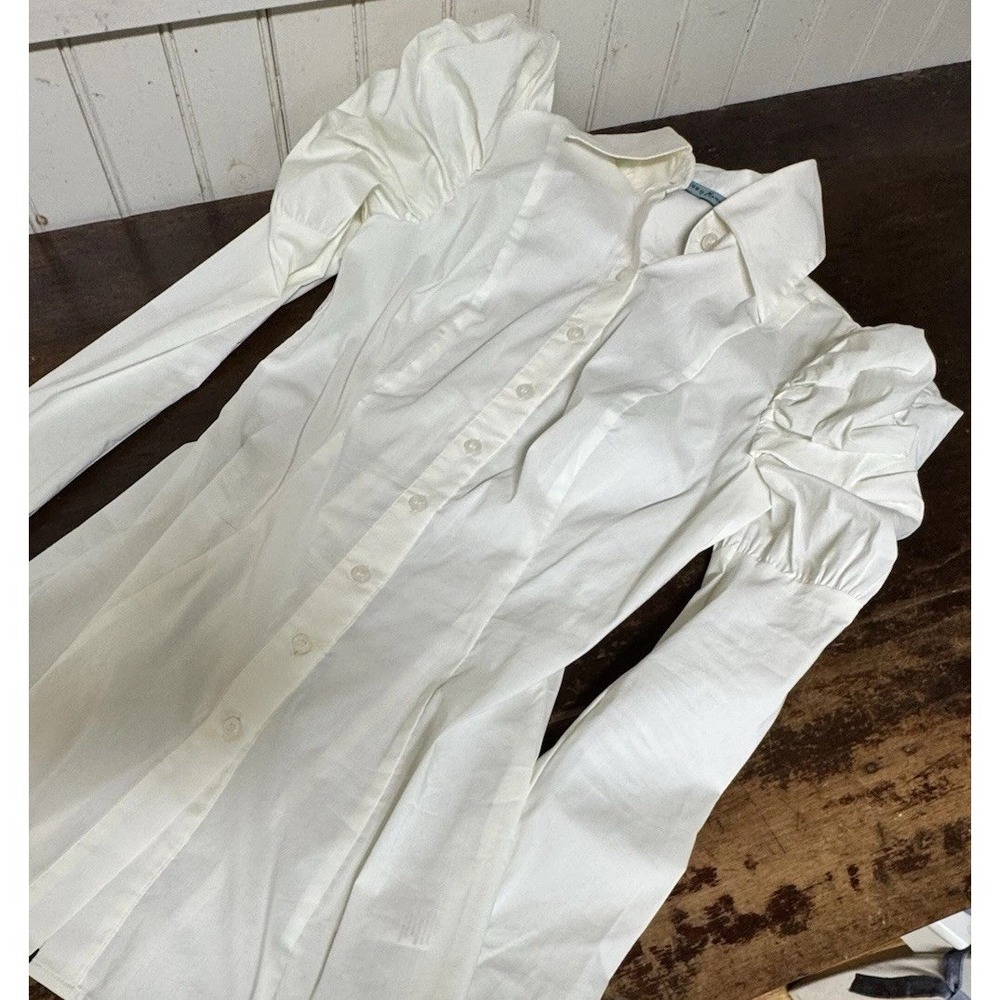 Vintage Y2K George Marciano Guess Mutten Pirate Sleeve Blouse XXS/XS 00/0 White - Picture 8 of 11